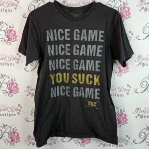 DSC hockey tshirt funny nice game you suck dark grey Graphic T-Shirt Design